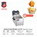 Équipement de cuisine commerciale en acier inoxydable à haute efficacité 4L Fryer électrique pour frire Fryer Fryer